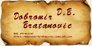 Dobromir Bratanović vizit kartica